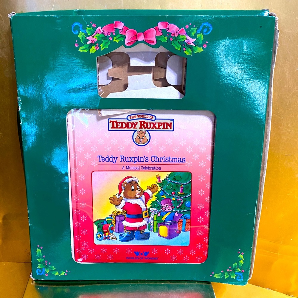 THE WORLD OF TEDDY RUXPIN’S CHRISTMAS HARDCOVER BOOK VTG 1985 ORiGINAL PACKAGE